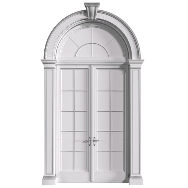 Arc Classical frame window.Entrance to the house.Front Door.Arched Opening.Outdoor Entrance classic door.External Doors. Exterior Door.Street Doors — Download