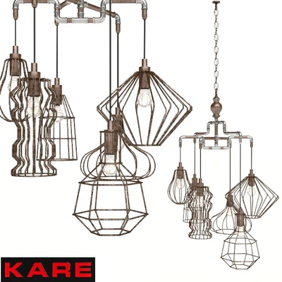 Kare Pendant Lamp Pipeline Wire 6lite — Ver 1