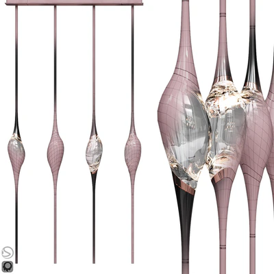 IL PEZZO 12 ROUND CHANDELIER Nickel and Gold — Ver 3
