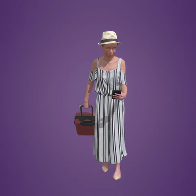 posed woman travelling 044-3613 — скачать