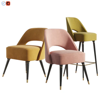 Essentialhome Collins Chair and Bar stool Set — Ver 2