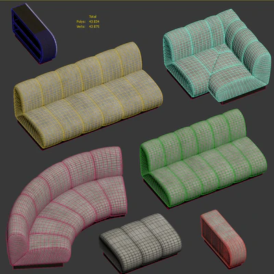 Коллекция диванов Biscuit Sectional от Vladimir Kagan — Вид 7