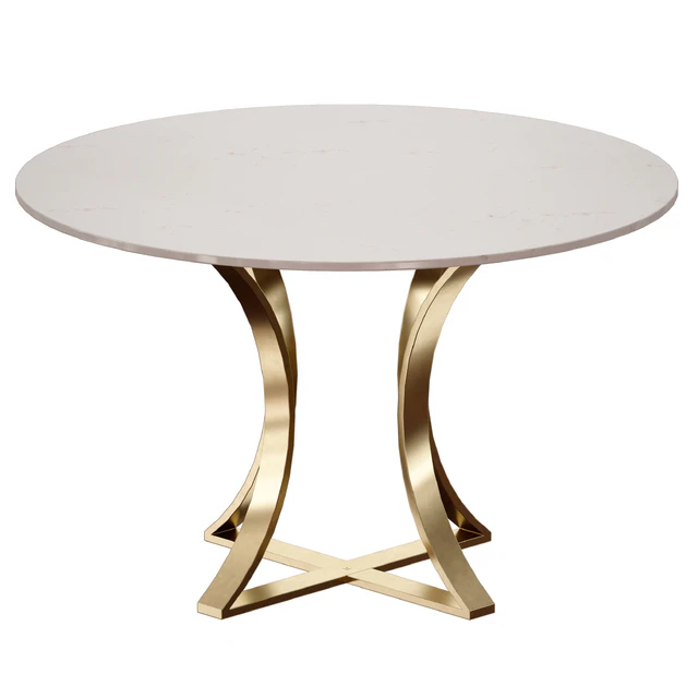 Damen 48 "White Marble Top Dining Table (Crate and Barrel) — Descargar