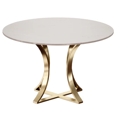 Damen 48 "White Marble Top Dining Table (Crate and Barrel) — Ver 7