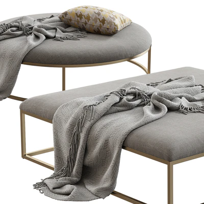 Restoration Hardware / Nicholas Fabric Coffee Ottoman — Вид 5