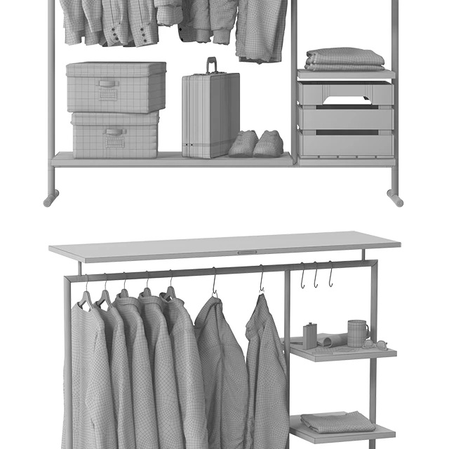 CLOTHES RACK WOOD — Descargar