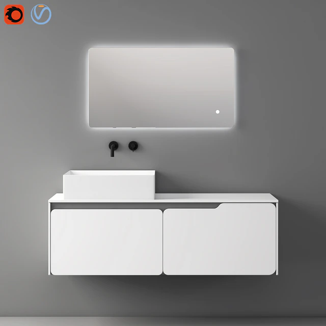 Modern Bathroom Cabinet | No. 084 | SOLIDO — Descargar