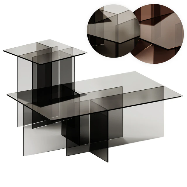 Westwing Collection Anouk Glass Side and Coffee Table — Скачать