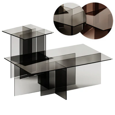 Westwing Collection Anouk Glass Side and Coffee Table — Вид 1
