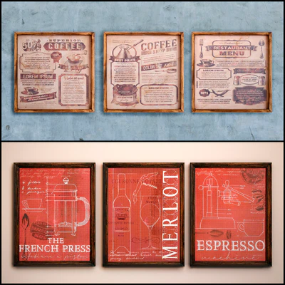 The picture in the frame: 19 piece (Collection 26) Bar topic — Ver 3
