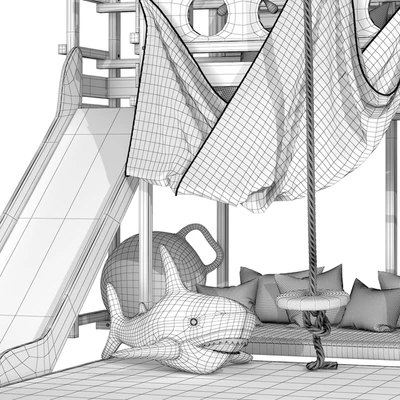 Loft bed "Woodland" — Ver 6