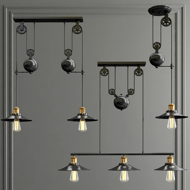 Edison Loft Chandelier — Скачать