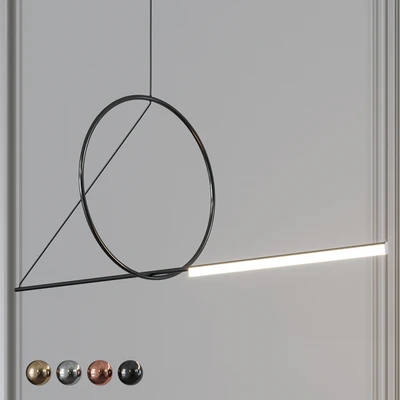 CERCLE ET TRAIT LINEAR SUSPENSION By CVL Luminaires — Ver 1