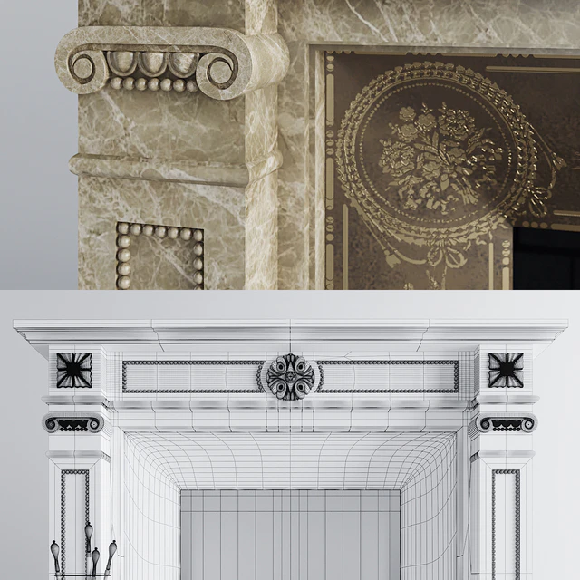 Classic fireplace — Скачать