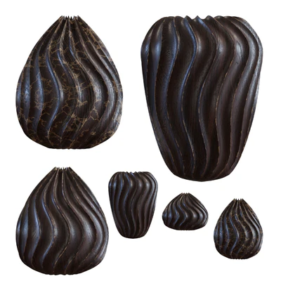 Accessories - Wooden Vases — Ver 1