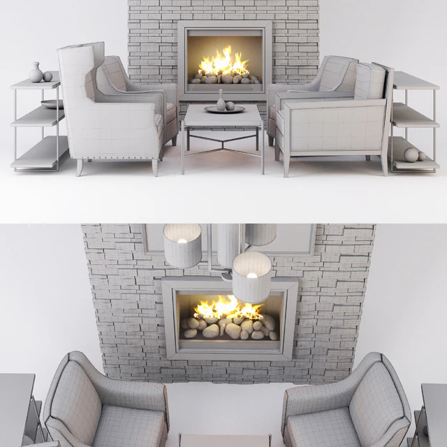 Furniture set vs fireplace — Descargar