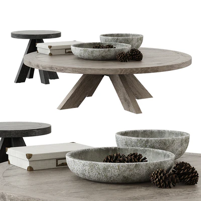 Restoration Hardware / 1960S French X-Base Round Table — Ver 1