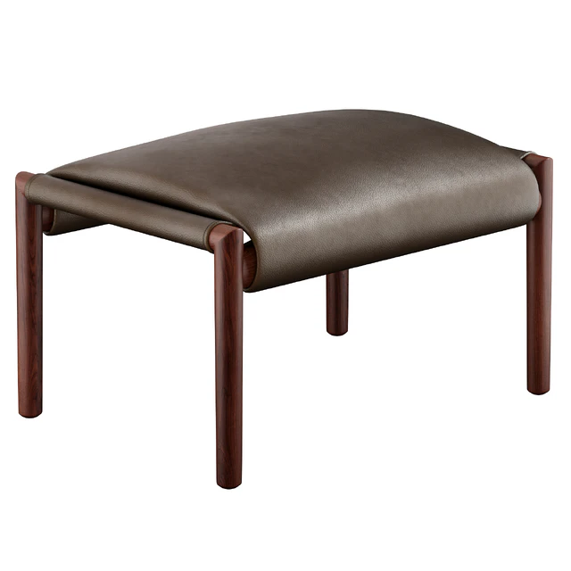 Leather footstool by Poltrona Frau — Скачать