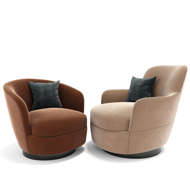 Minotti Jacques Armchair Set — Descargar