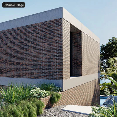 smooth running bond brick wall texture multicolored — View 5