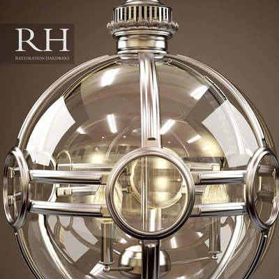 RH 19TH C. VICTORIAN GLOBE PENDANT — Ver 2