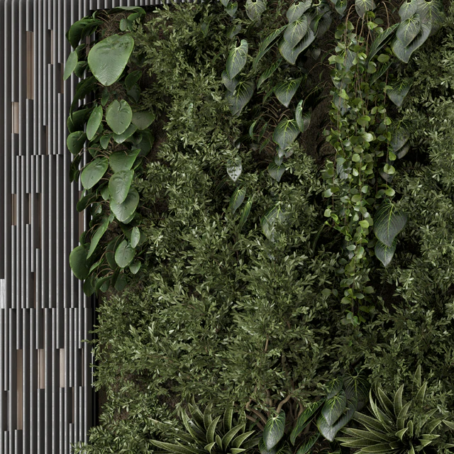 Indoor Wall  Vertical Garden in Wooden Base - Set 1395 — Скачать