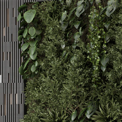 Indoor Wall  Vertical Garden in Wooden Base - Set 1395 — Вид 6