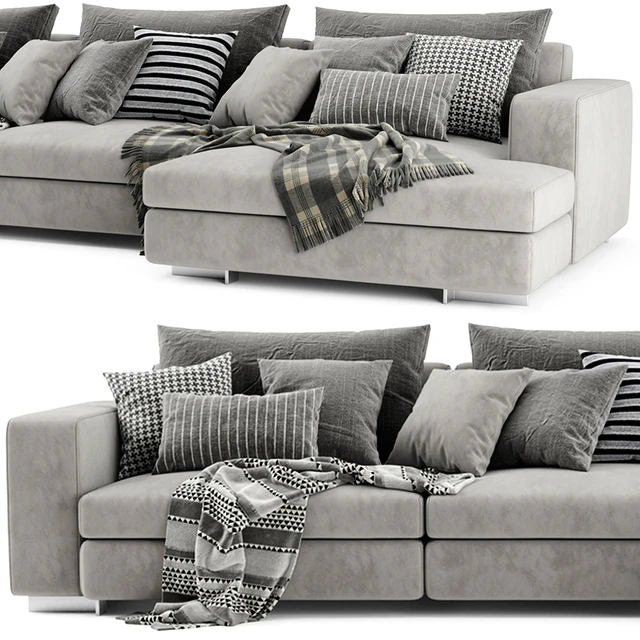 Molteni&C Turner Chaise Longue Sofa — Скачать