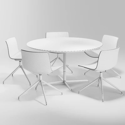 Arper Catifa 53 Trestle Swivel Eolo Table — Ver 4
