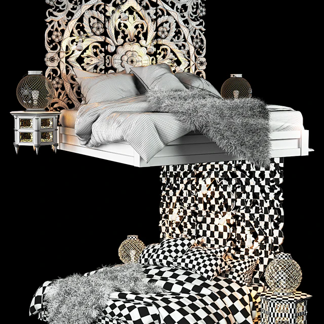 Bed in oriental style — Descargar