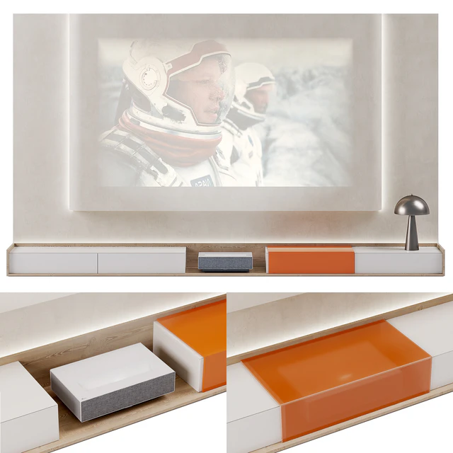 TV wall with laser projector — Descargar