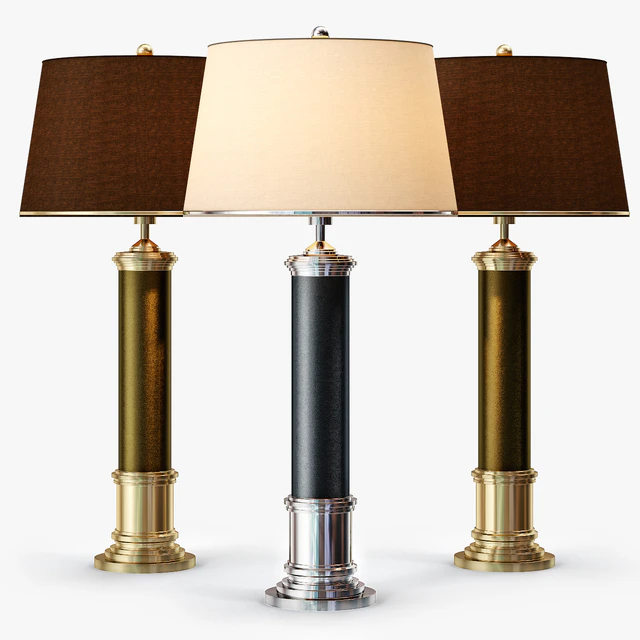 Frederick Cooper Leather Column Table Lamp — Descargar