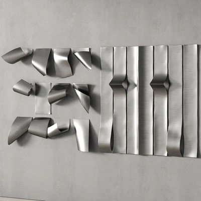 280 decorative wall art 12 metal wall sculptures P01 — Ver 7