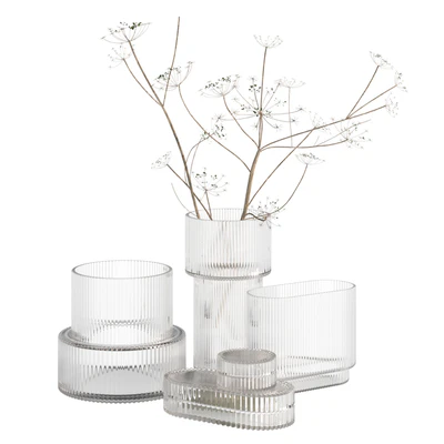 Ripple Fluted Glass Vases HnM Home — Ver 1
