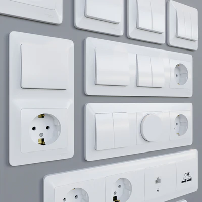 Sockets and switchers Schneider Electric Glossa | White — Ver 5