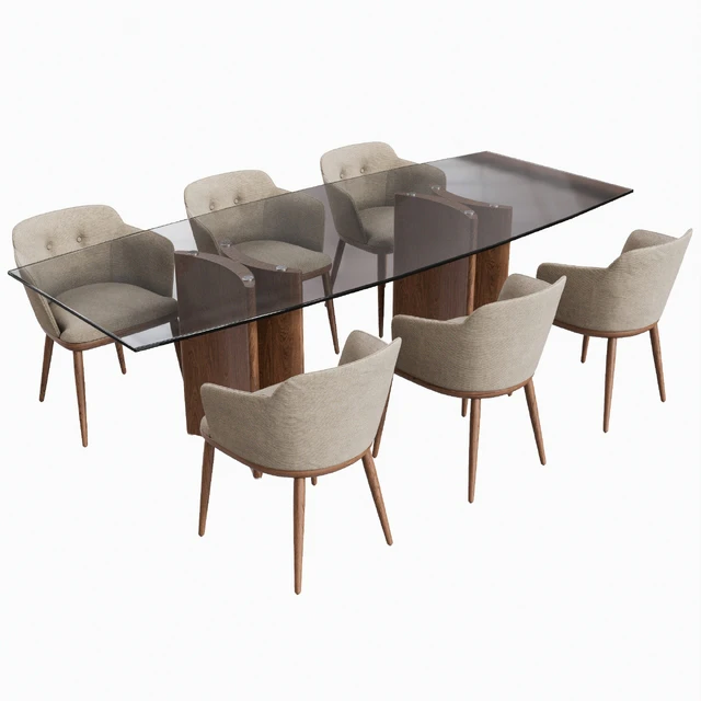 Porada Alan Botte Cristallo Table and Celine Chair — Descargar
