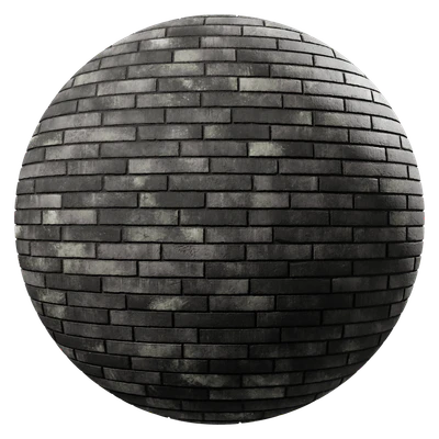 sandfaced running bond brick wall texture black — View 1