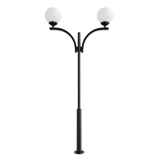 Park street metal support, pole for 2 lamps Shar — Download