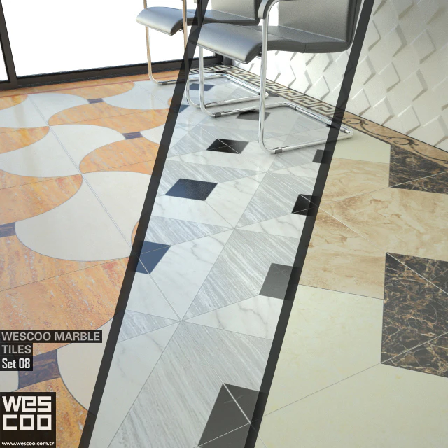 WESCOO Marble Tiles WATERJET DECORS, ACCESSORIES Set 08 — Descargar