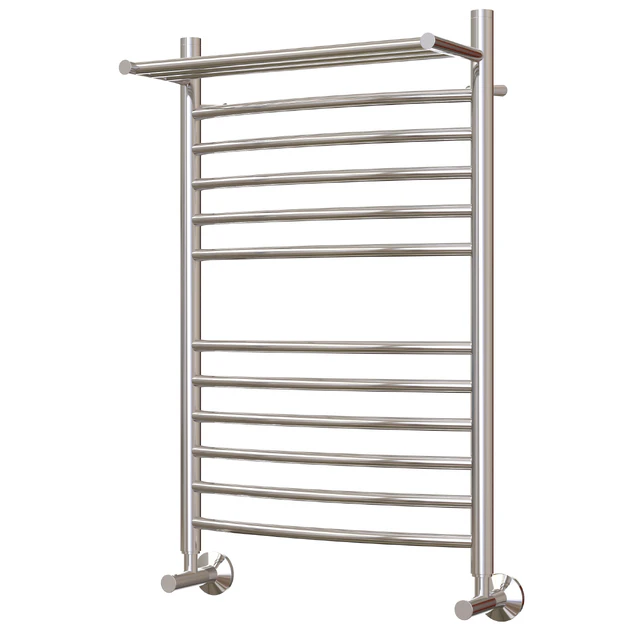 Water heated towel rail Point Alfa PN05158SP 50x80 chrome with shelf — Descargar