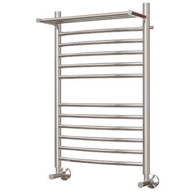 Water heated towel rail Point Alfa PN05158SP 50x80 chrome with shelf — Ver 1