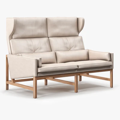 BassamFellows CB 522 Wing Back Settee — Ver 1
