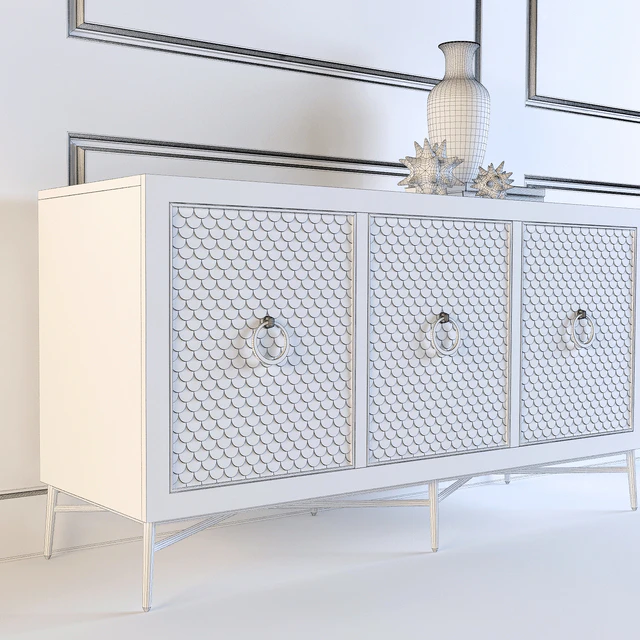 Blanca Capiz-Painted Buffet — Скачать
