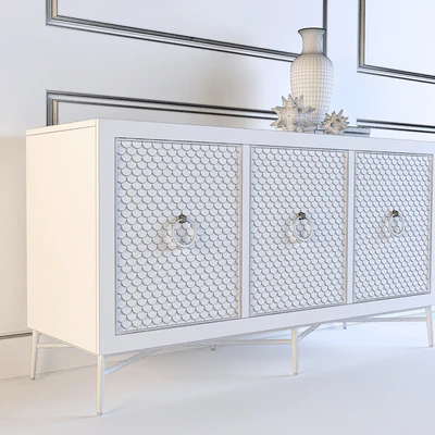 Blanca Capiz-Painted Buffet — Вид 2