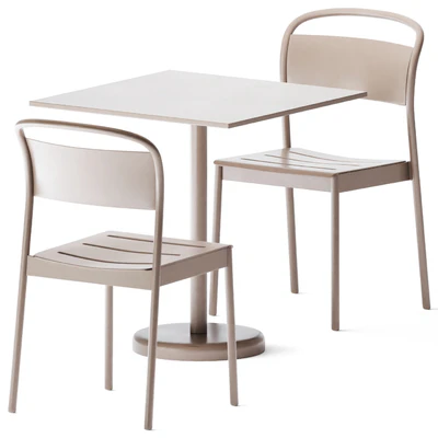 Square Linear Steel Table by Muuto — Ver 1