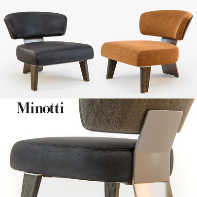 Minotti CREED Armchair WOOD — Ver 1
