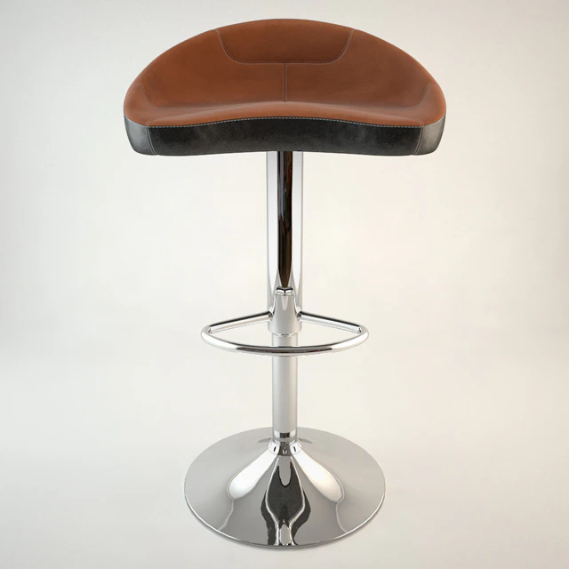 Slugger Bar Stool Black With Tan Stitching — Descargar