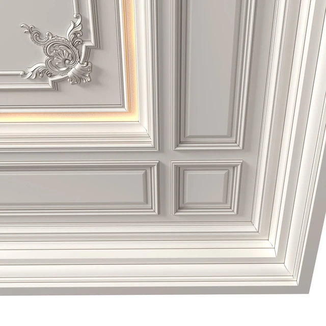 Потолок кессонный с подсветкой в стиле Ар-деко .Modern coffered illuminated ceiling — Скачать