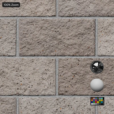 aggregate running concrete block wall texture beige — Вид 7