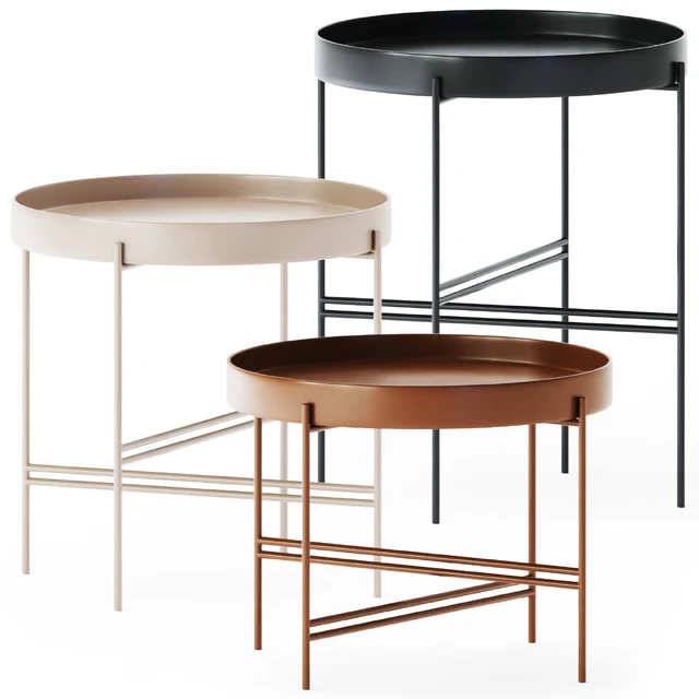 Metal Round Coffee Tables Tray by Potocco — Descargar